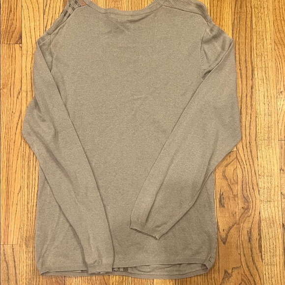 Kenneth Cole New York Men's Taupe and Rust Crewneck Sweater - Picture 6 of 10